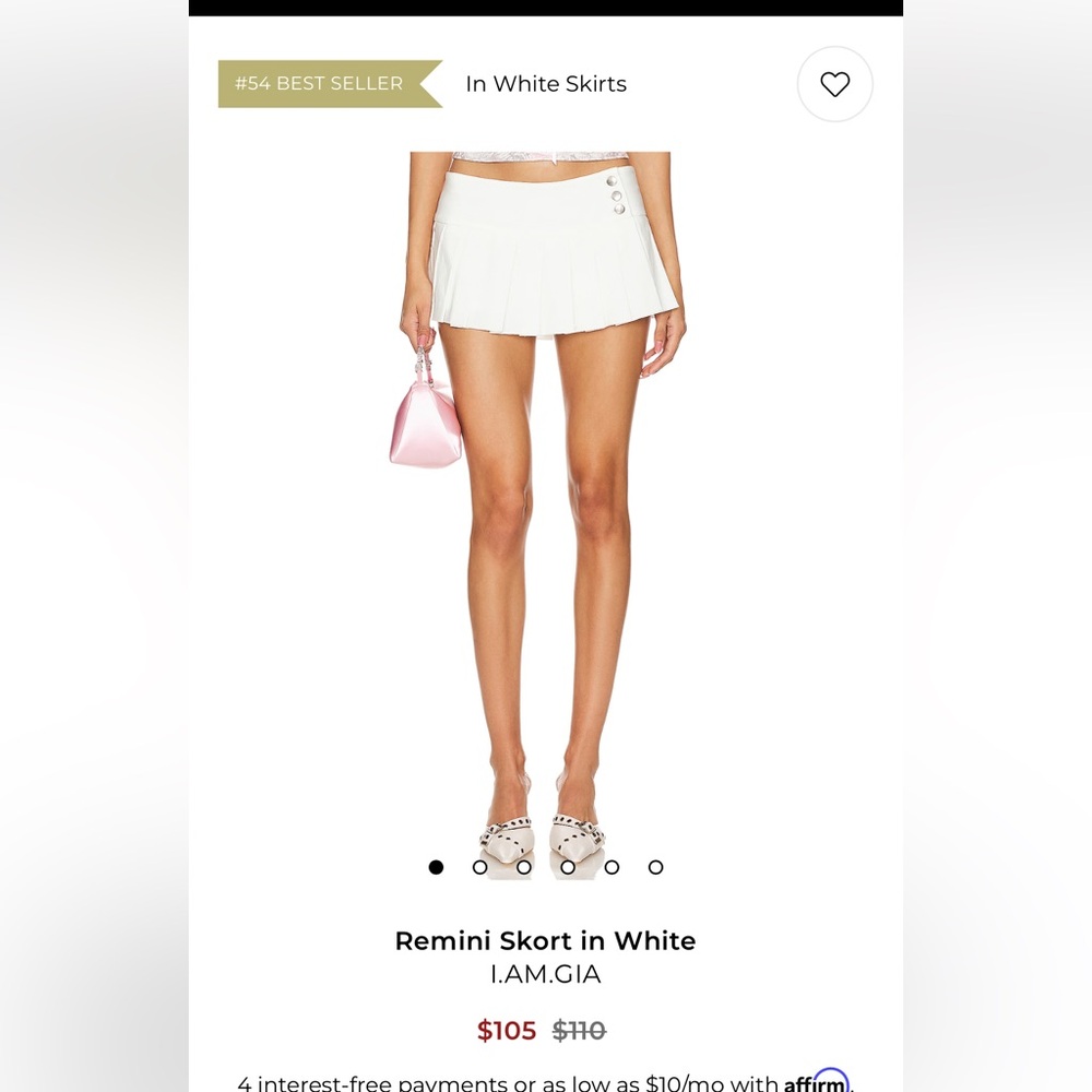 I.AM.GIA White mini skirt